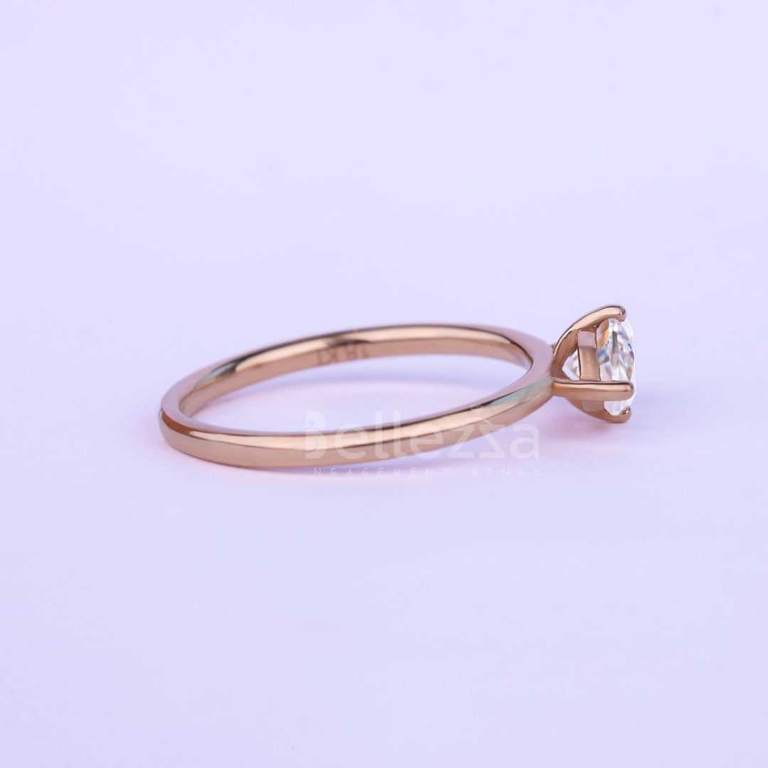 0.75CT East-West Marquise Cut Minimalis Solitaire Engagement Ring