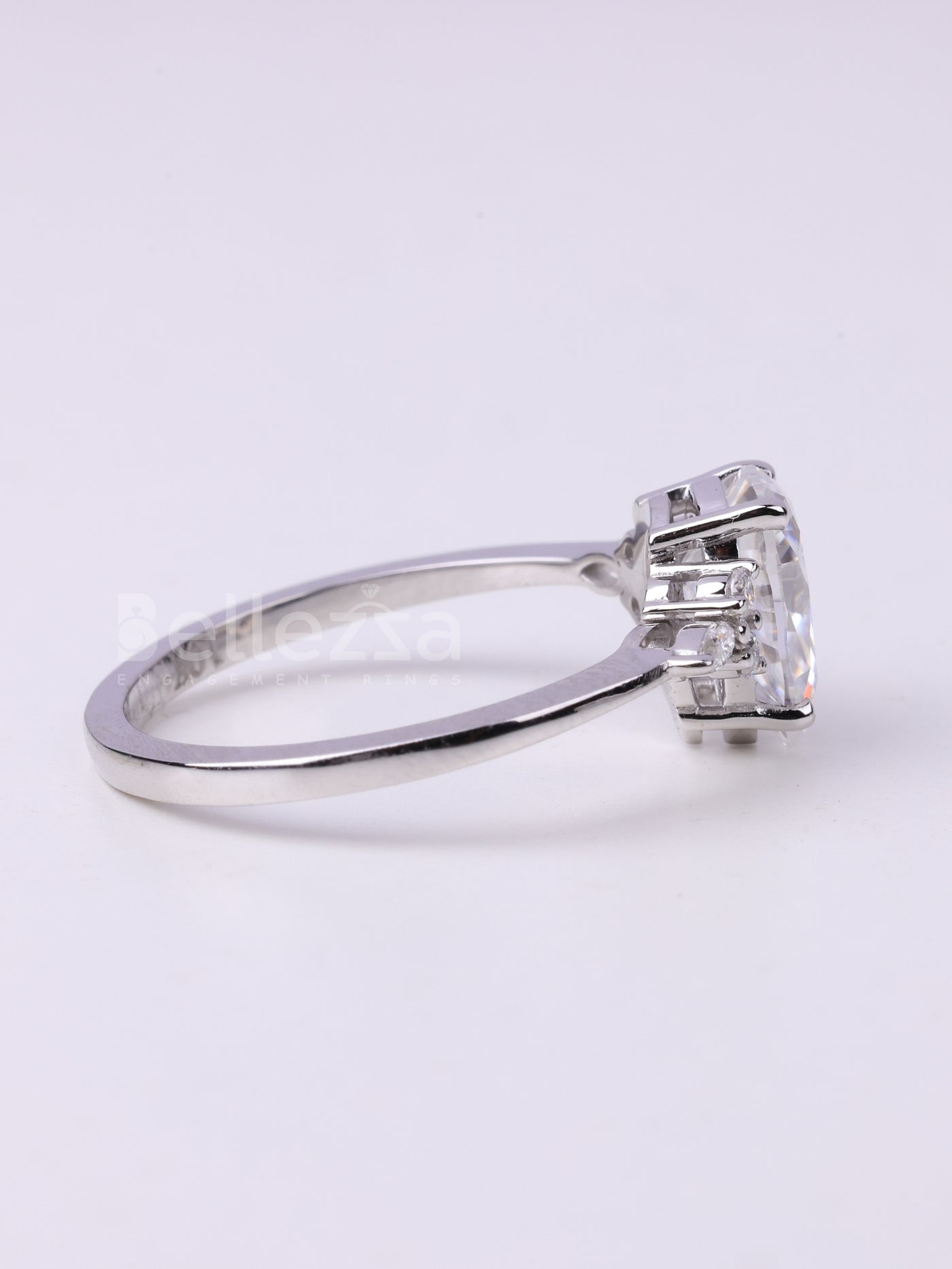 1.50CT Pear Cut Cluster Diamond Engagement Ring