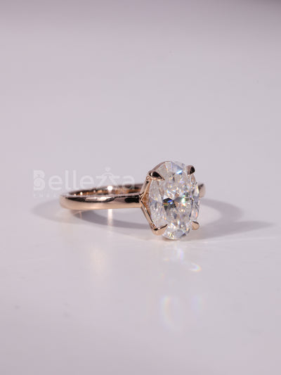 1.50CT-2.50CT Oval Cut Solitaire Moissanite Engagement Ring