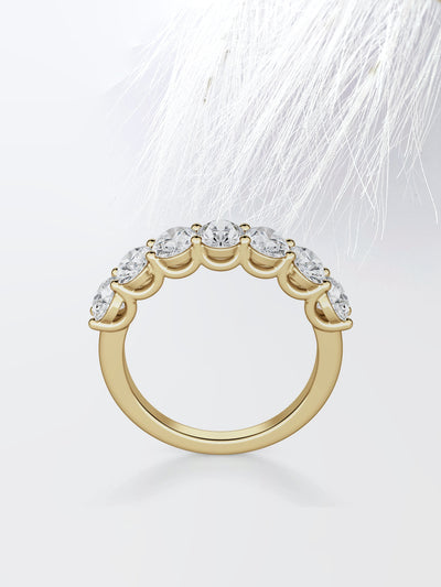 Oval Cut Seven Stone Wedding Band For Women