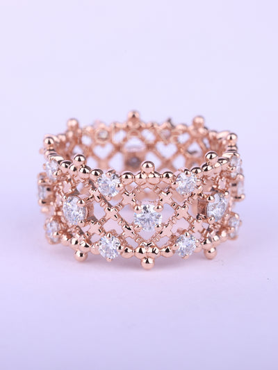 Uniuqe Round Diamond Full Eternity Moissanite Wedding Band