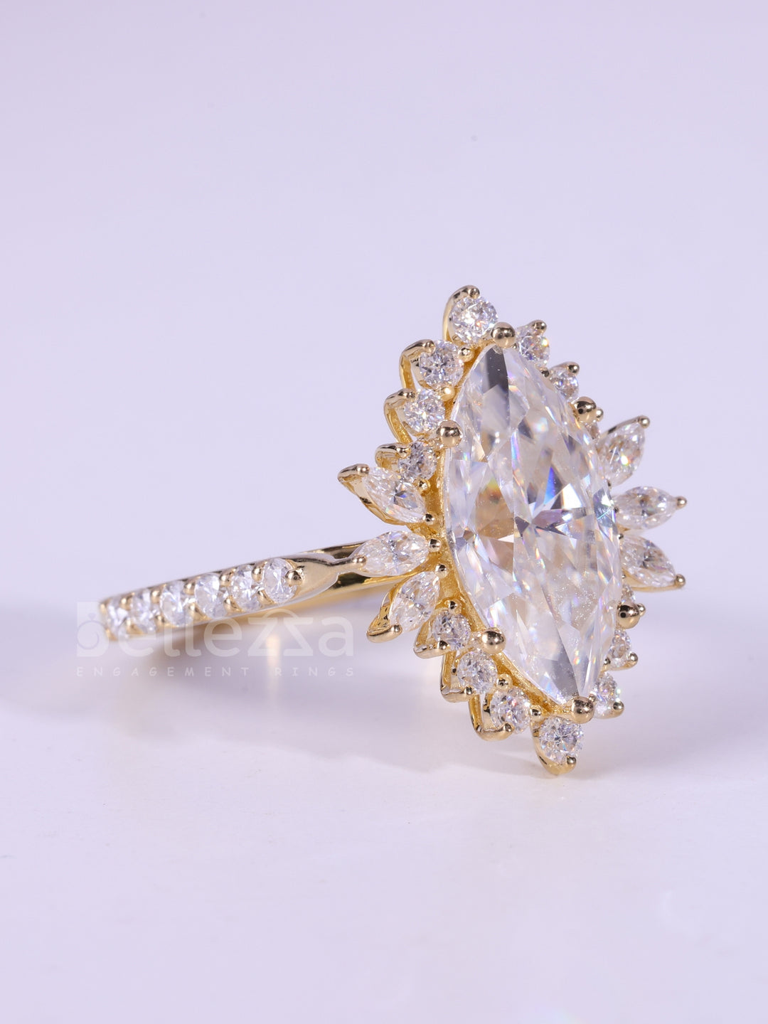 3.0CT Marquise Cut Vintage Moissanite Engagement Ring For Her
