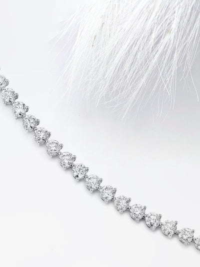 10.71ct Round Cut Tennis Moissanite Diamond Bracelet For Women