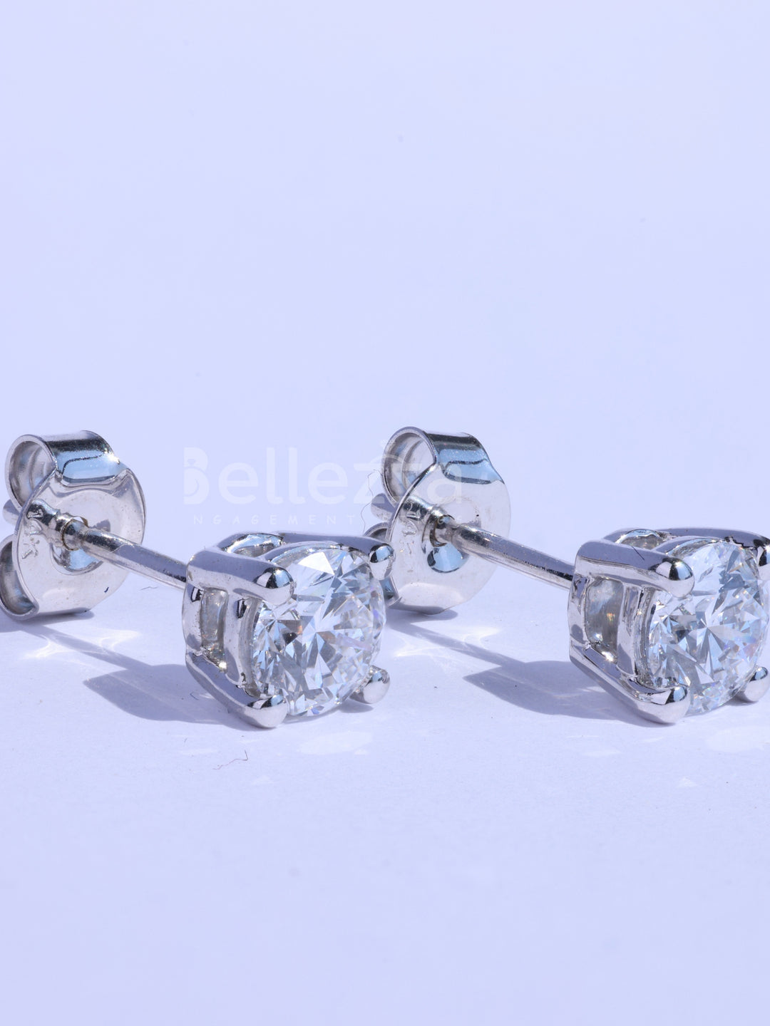 1.0TCW Round Cut Diamond Moissanite Daily Wear Stud Earrings