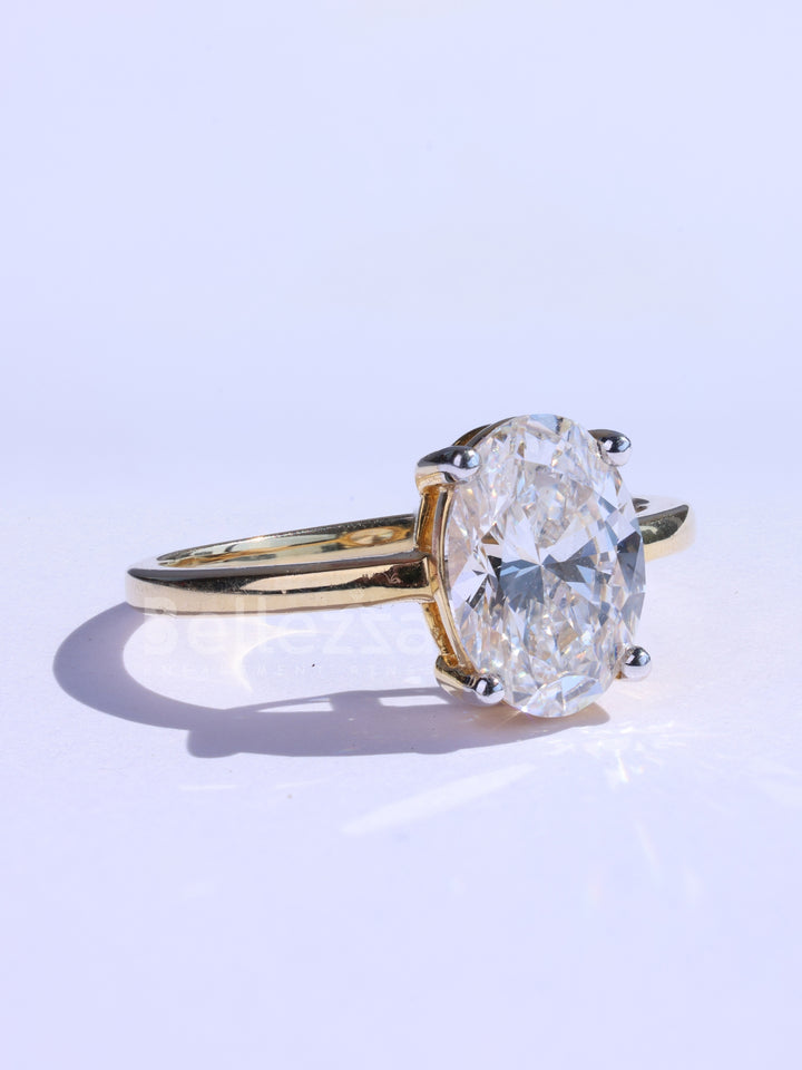 1.50CT Oval Cut Solitaire Diamond Moissanite Timeless Engagement Ring