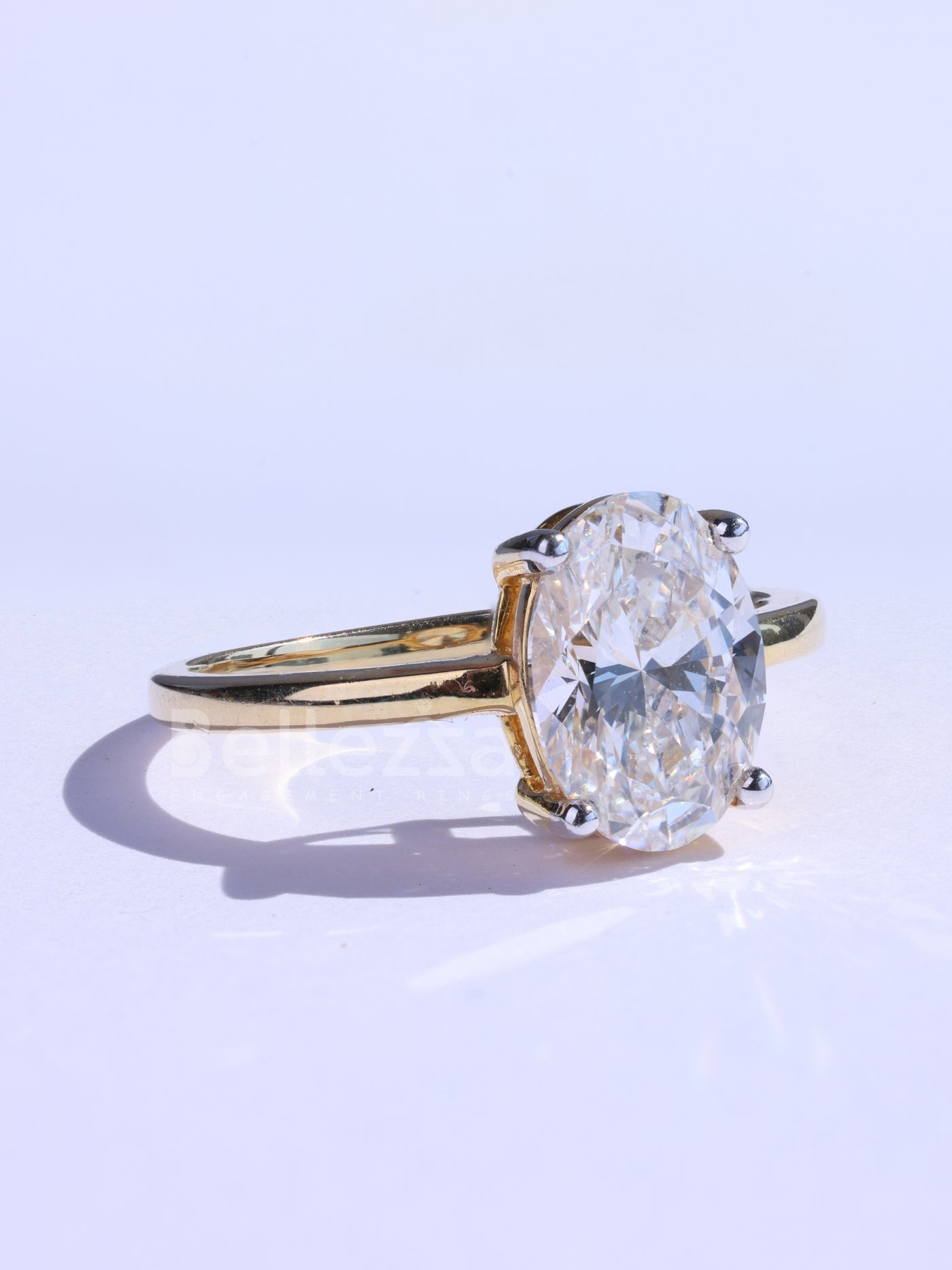 1.50CT Oval Cut Solitaire Diamond Moissanite Timeless Engagement Ring