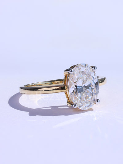 1.50CT Oval Cut Solitaire Diamond Moissanite Timeless Engagement Ring