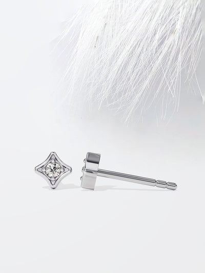 Round Cut Tiny Star Moissanite Stud Diamond Earrings For Her