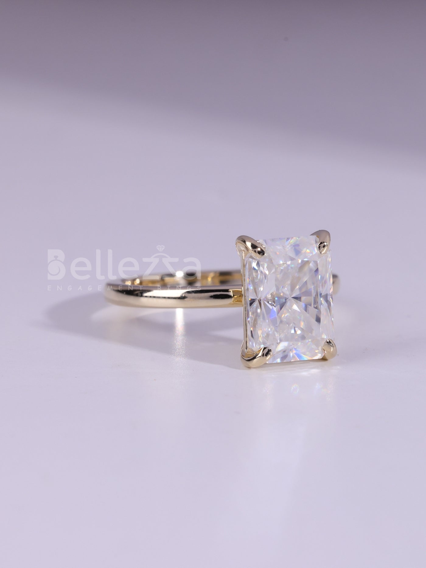 1.50CT Radiant Cut Diamond Solitaire Moissanite Engagement Ring