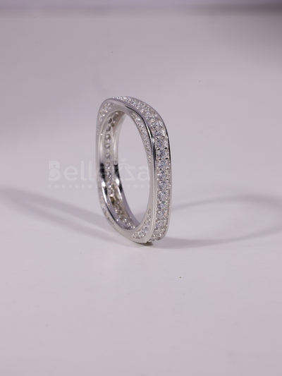 0.50TCW Round Cut Unique Eternity Wedding Band For Her
