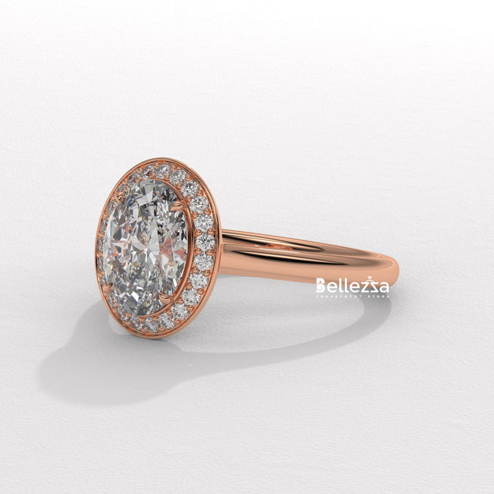 ROSE GOLD OVAL CUT RING