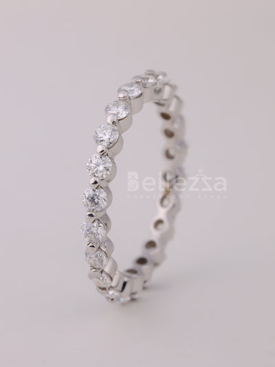 0.80TCW Round Cut Diamond Full Eternity Wedding Band