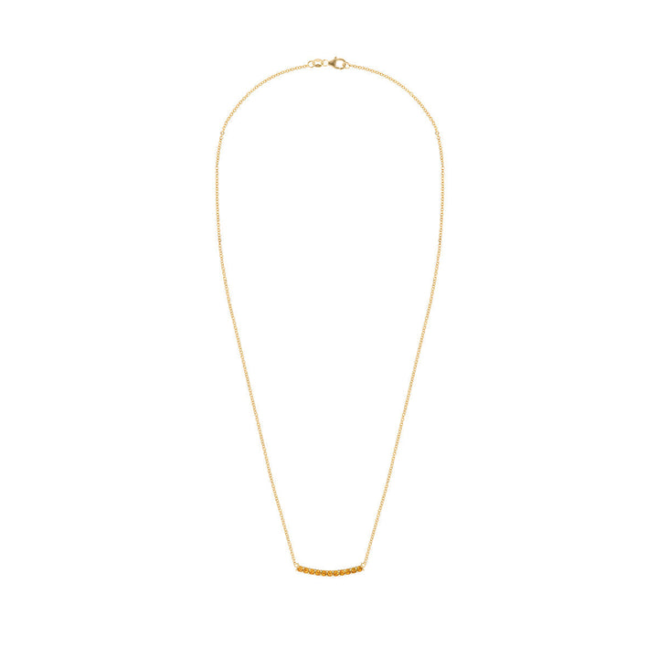 1.32TCW Round Cut Citrine Moissanite November Birthstone Necklace