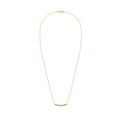 1.32TCW Round Cut Citrine Moissanite November Birthstone Necklace