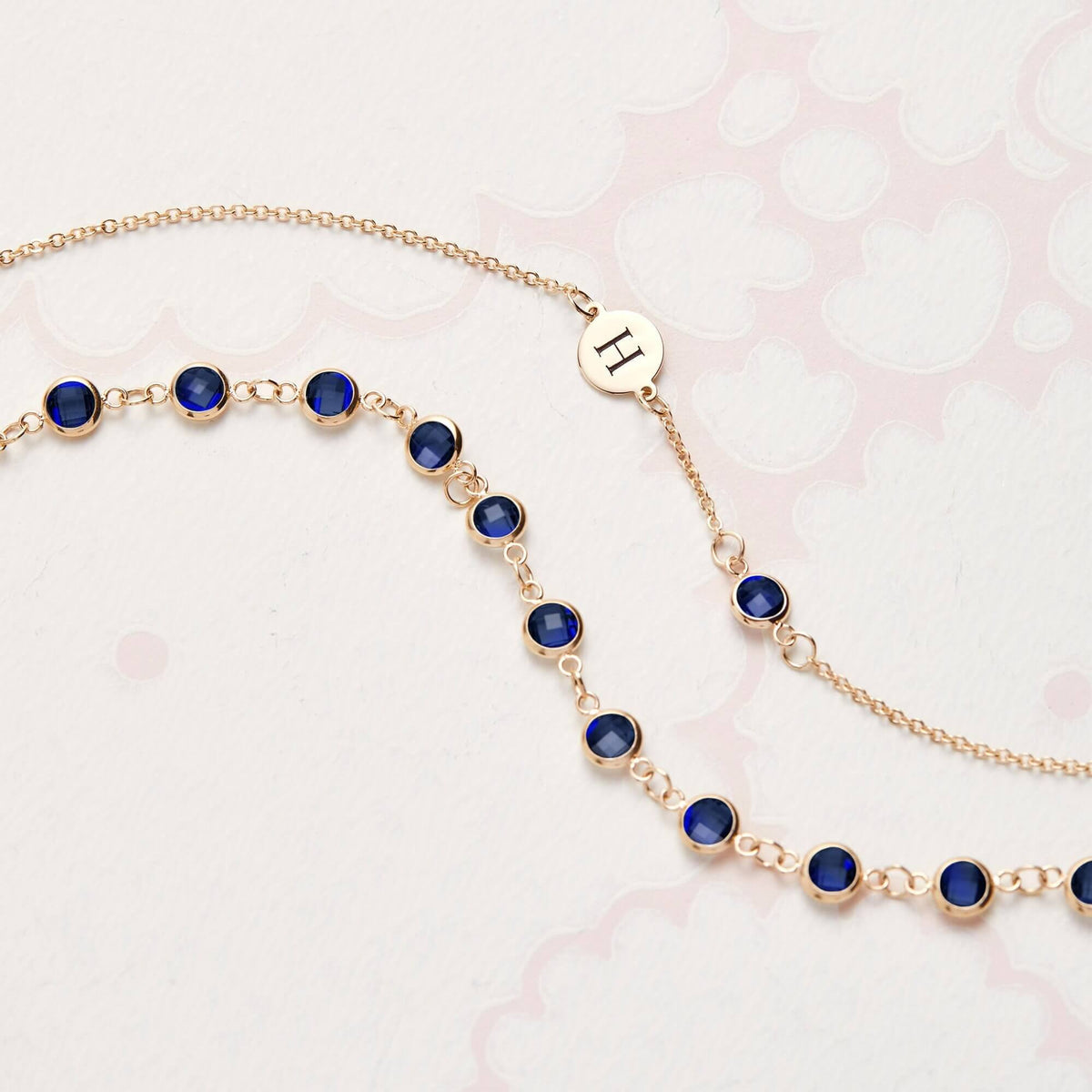 4.50TCW Round Cut Sapphire Moissanite September Birthstone Bracelet