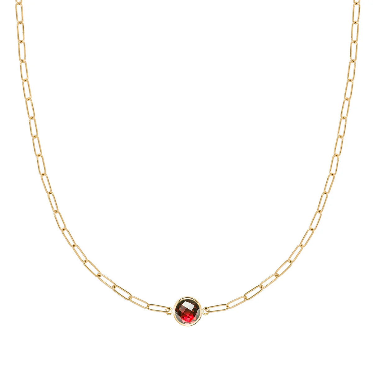 0.40 TCW Round Cut  Solitaire Moissanite Necklace-January Birthstone