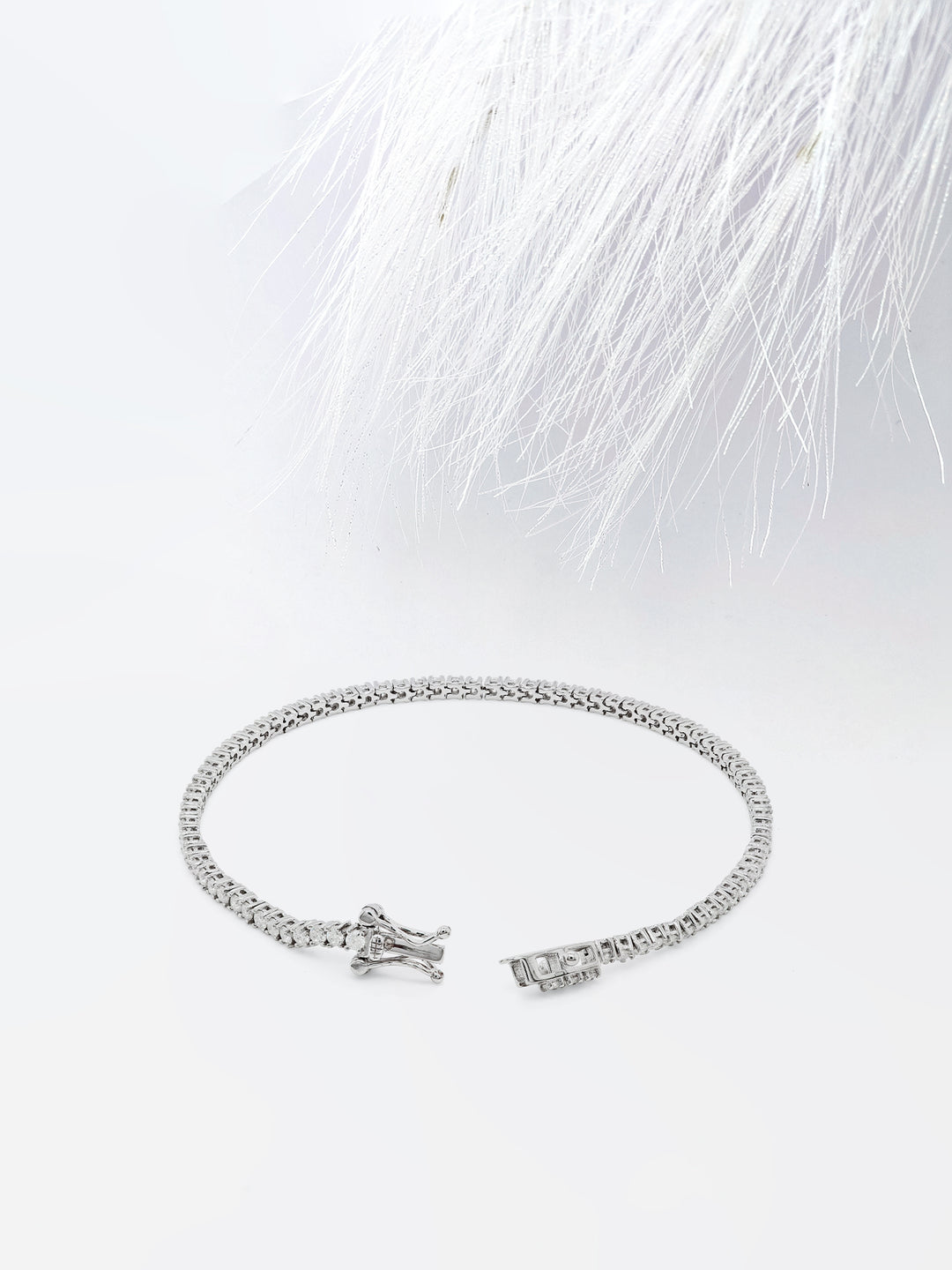 2.5 Round Cut Tennis Moissanite Diamond Bracelet For Women