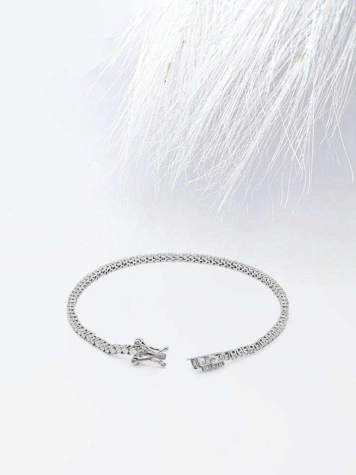 2.5 Round Cut Tennis Moissanite Diamond Bracelet For Women