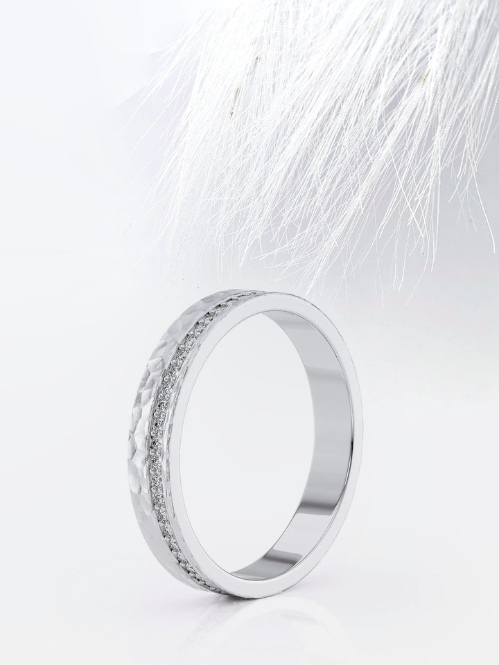 Round Cut Channel Ethan Moissanite Men's Diamond Wedding Band