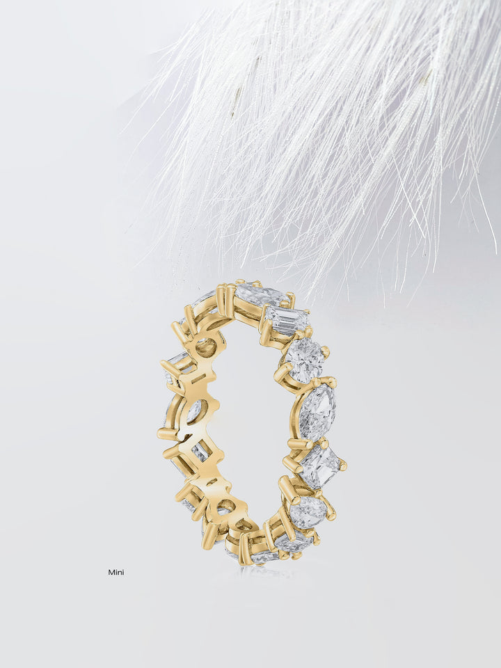 Mixed Shape Eternity Diamond Wedding Band For Women