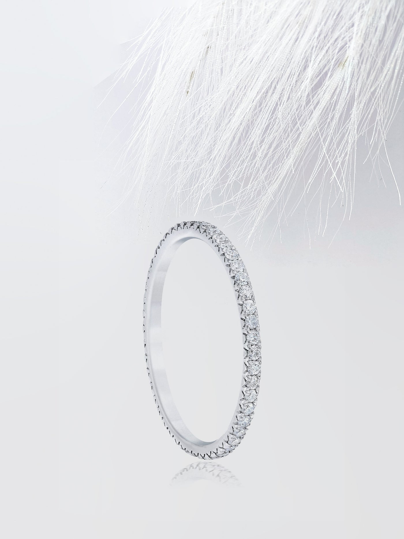 Round Cut Eternity Diamond Wedding Band For Women