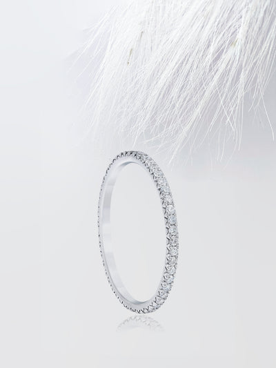 Round Cut Eternity Diamond Wedding Band For Women