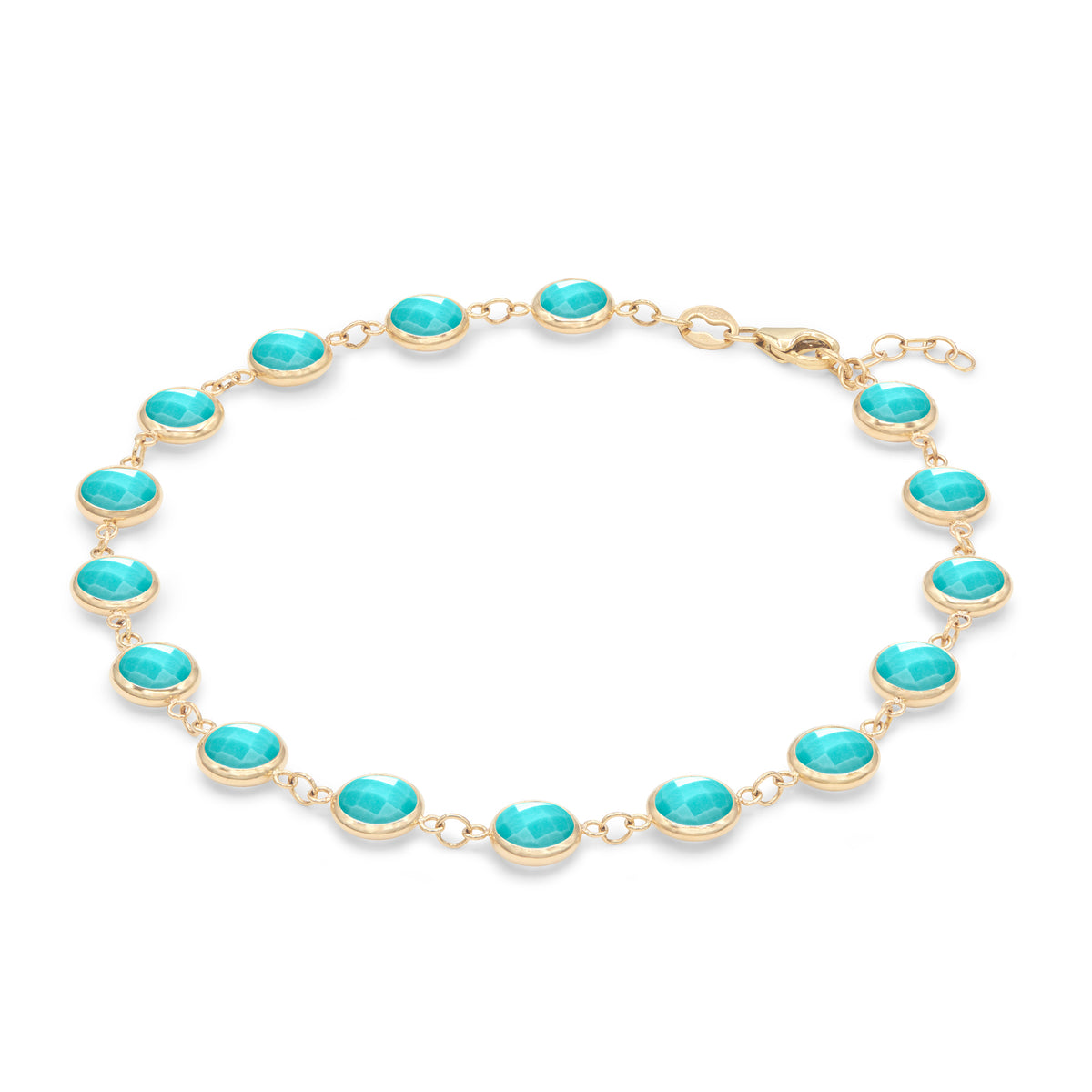 14.4TCW Round Cut Topaz Moissanite December Birthstone Bracelet