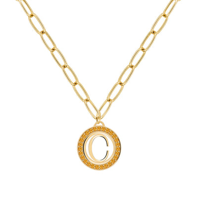 1.50TCW Round Cirtine Customized Moissanite November Birthstone Necklace