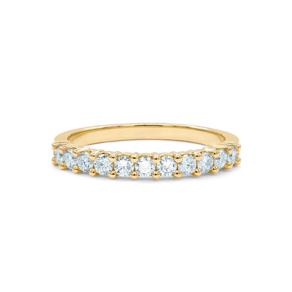 1.32TCW Round Aquamarine Moissanite March Birthstone Wedding Band