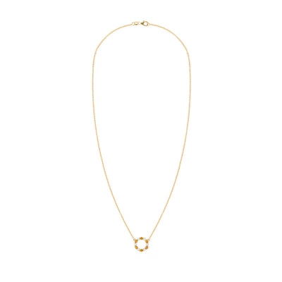 1.45TCW Round Open Circle Moissanite November Birthstone Necklace