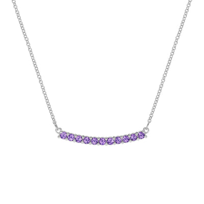 1.35TCW Round Cut Moissanite Diamond February Birthstone Necklace