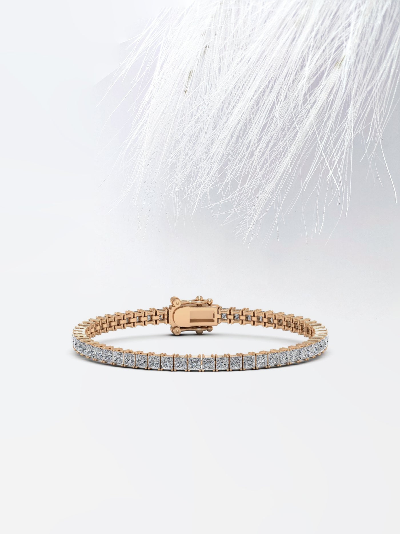 16.8 Princess Cut Tennis Moissanite Diamond Bracelet For Women