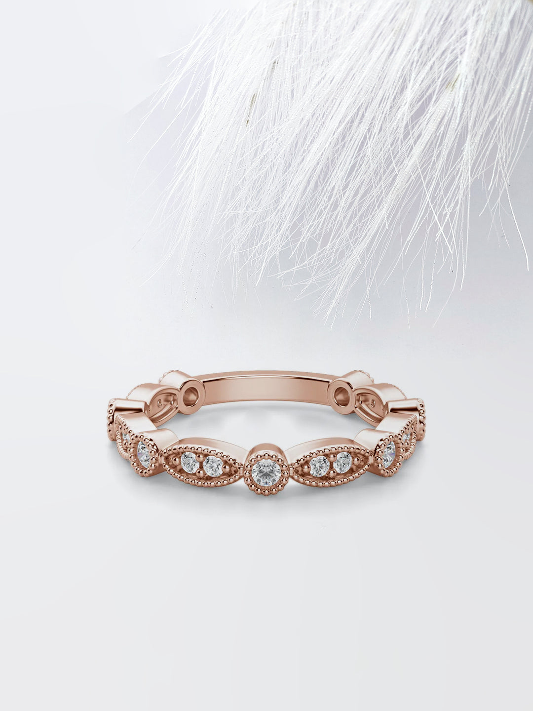 Round Cut 3\4 Eternity Diamond Wedding Band For Her