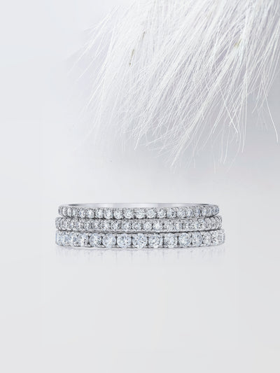 Round Cut Eternity Diamond Wedding Band For Women