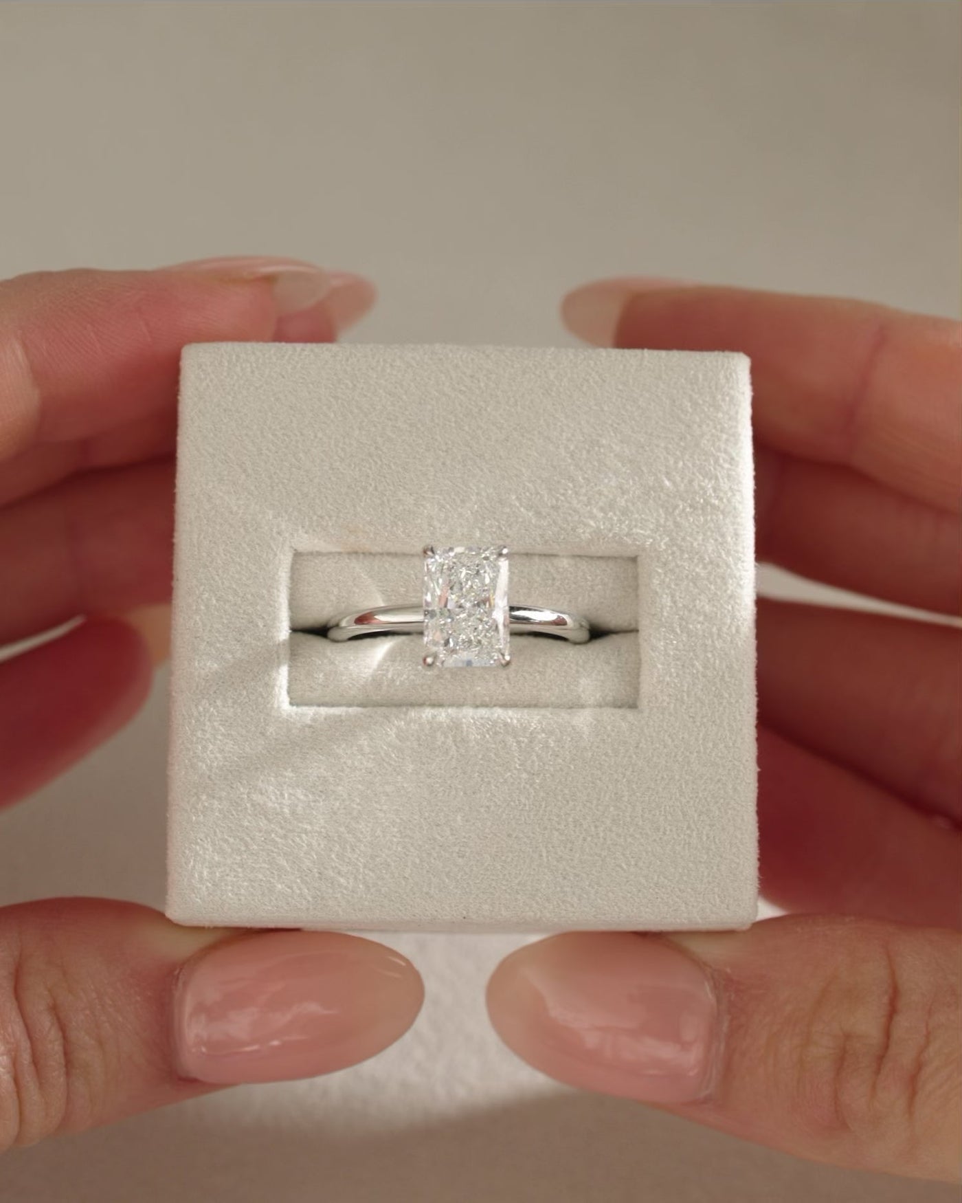 1.50 CT Radiant Cut Solitaire Moissanite Engagement Ring