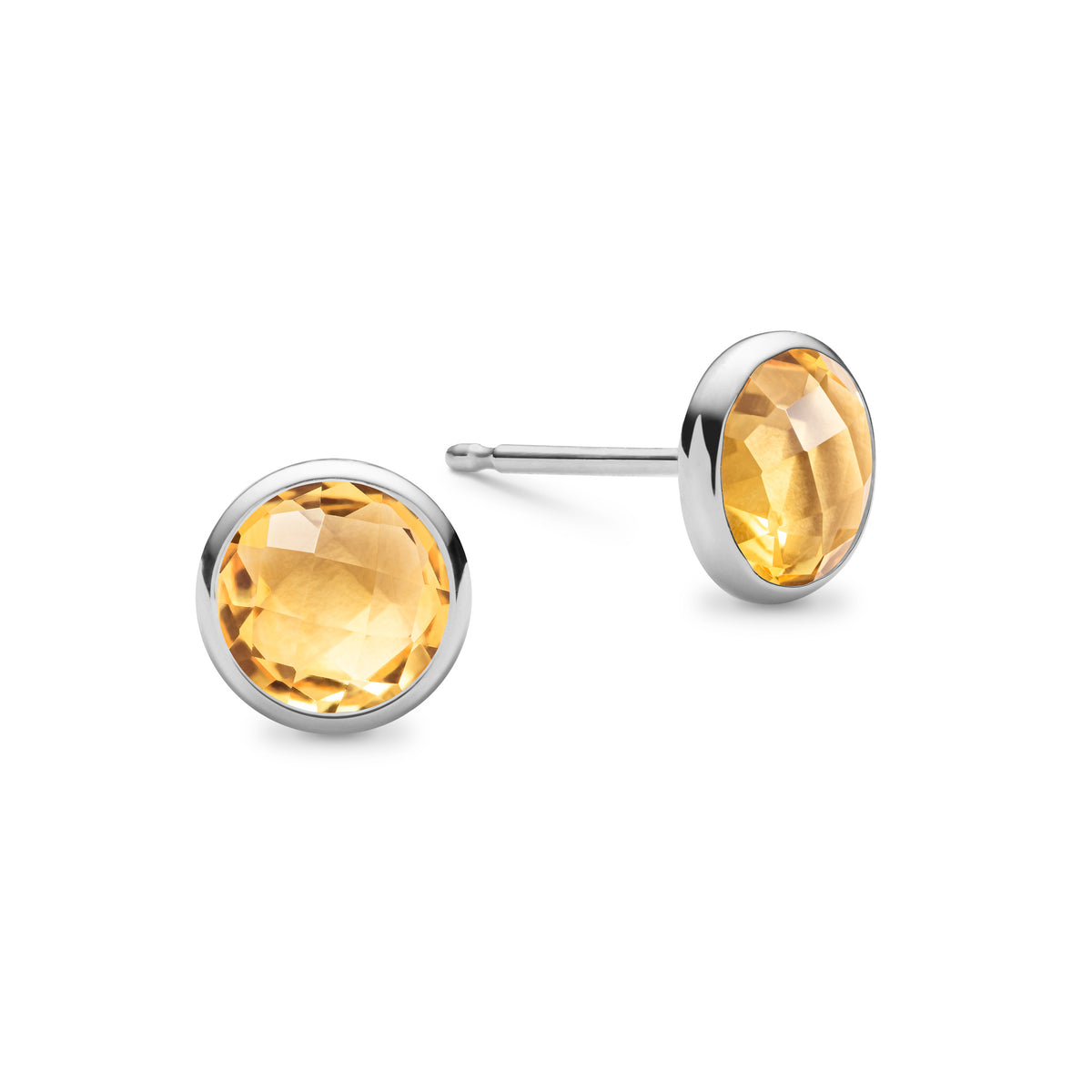 0.90TCW Round Cirtine Moissanite November Birthstone Stud Earrings