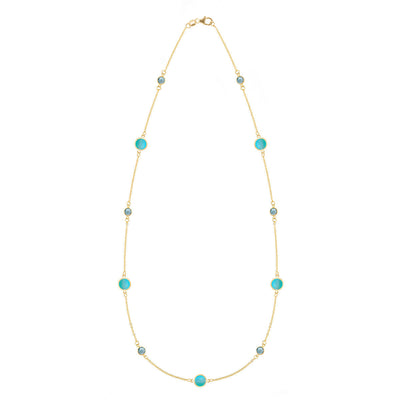 6.0TCW Round Cut Topaz Moissanite December Birthstone Necklace