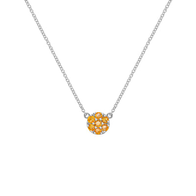 0.84TCW Round Cut Floral Moissanite November Birthstone Necklace