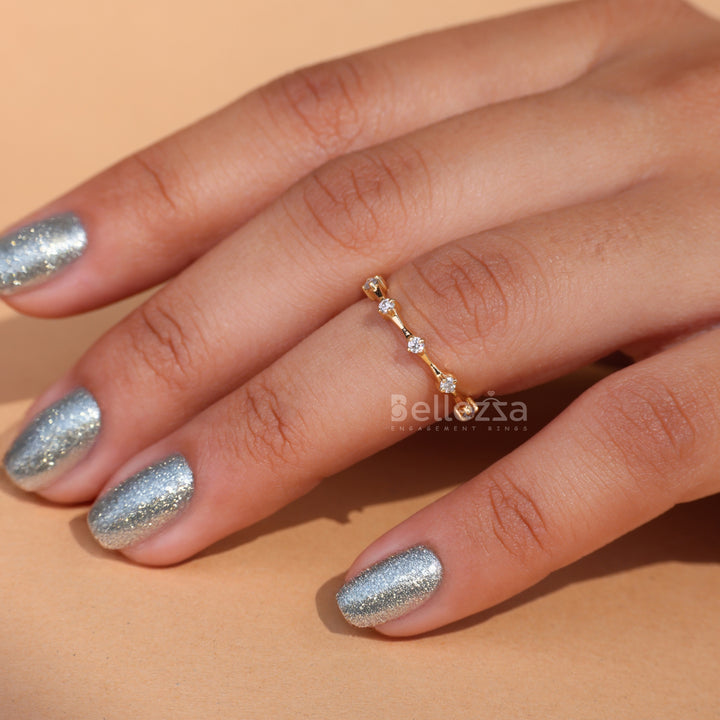 Round Diamond Full Eternity Petite Pave Wedding Band - Ready To Ship