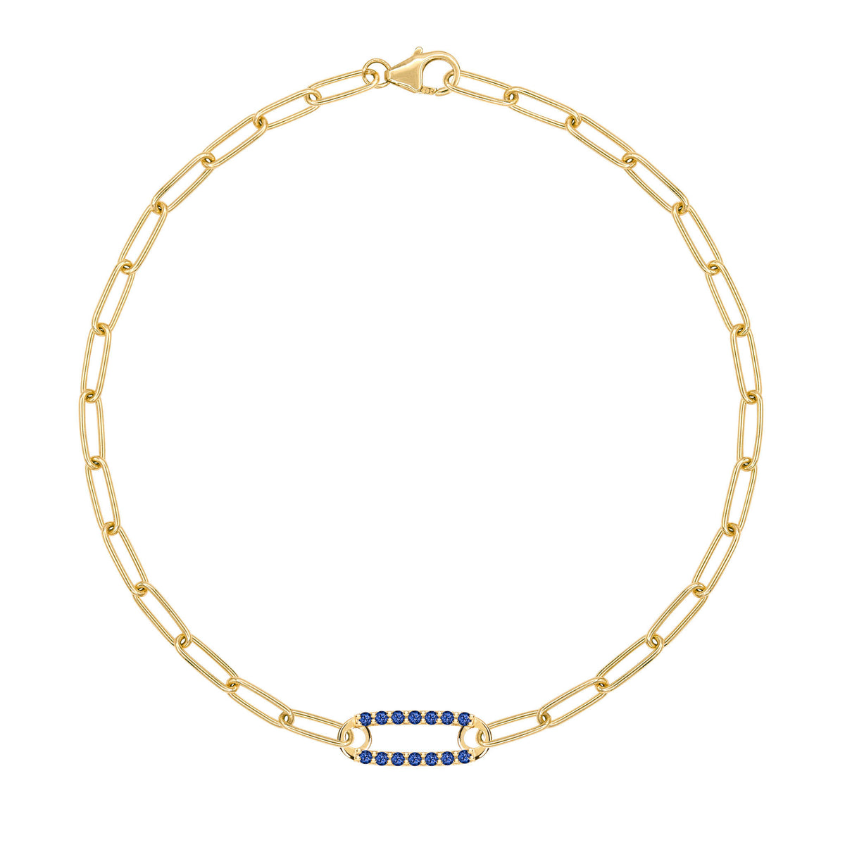 1.50TCW Round Cut Sapphire Moissanite September Birthstone Bracelet