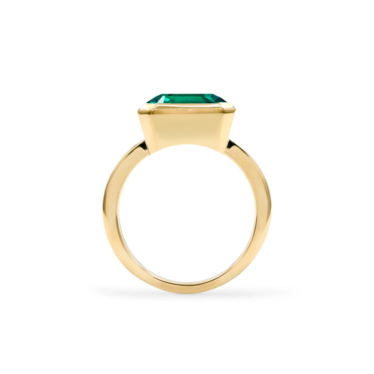 4.0CT Emerald Solitaire Emerald Moissanite May Birthstone Engagement Ring