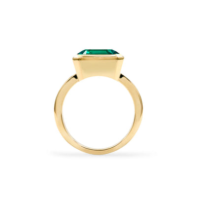 4.0CT Emerald Solitaire Emerald Moissanite May Birthstone Engagement Ring