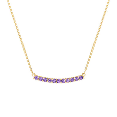 1.35TCW Round Cut Moissanite Diamond February Birthstone Necklace