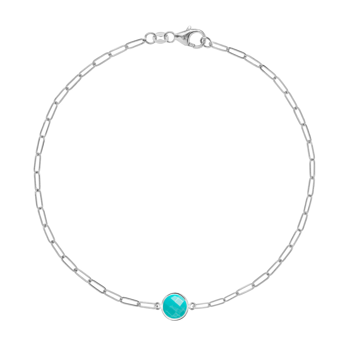 0.90CT Round Cut Solitaire Moissanite December Birthstone Bracelet