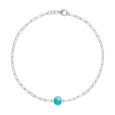 0.90CT Round Cut Solitaire Moissanite December Birthstone Bracelet