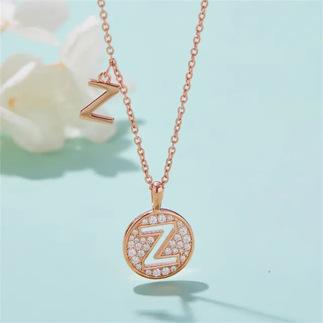 " Z " Letter Moissanite Diamond Necklase for Women