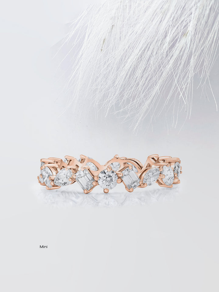 Mixed Shape Eternity Diamond Wedding Band For Women