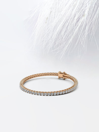 10.25 Round Cut Tennis Moissanite Diamond Bracelet For Women