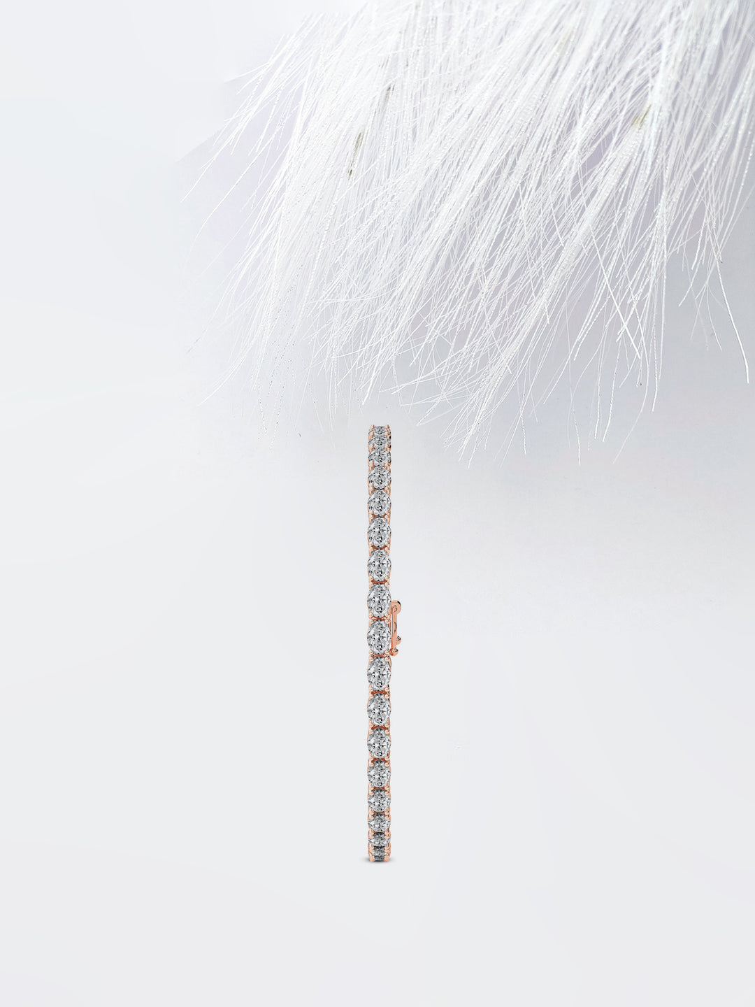 5.0ct Oval Cut Tennis Moissanite Diamond Bracelet, 14k Yellow Gold