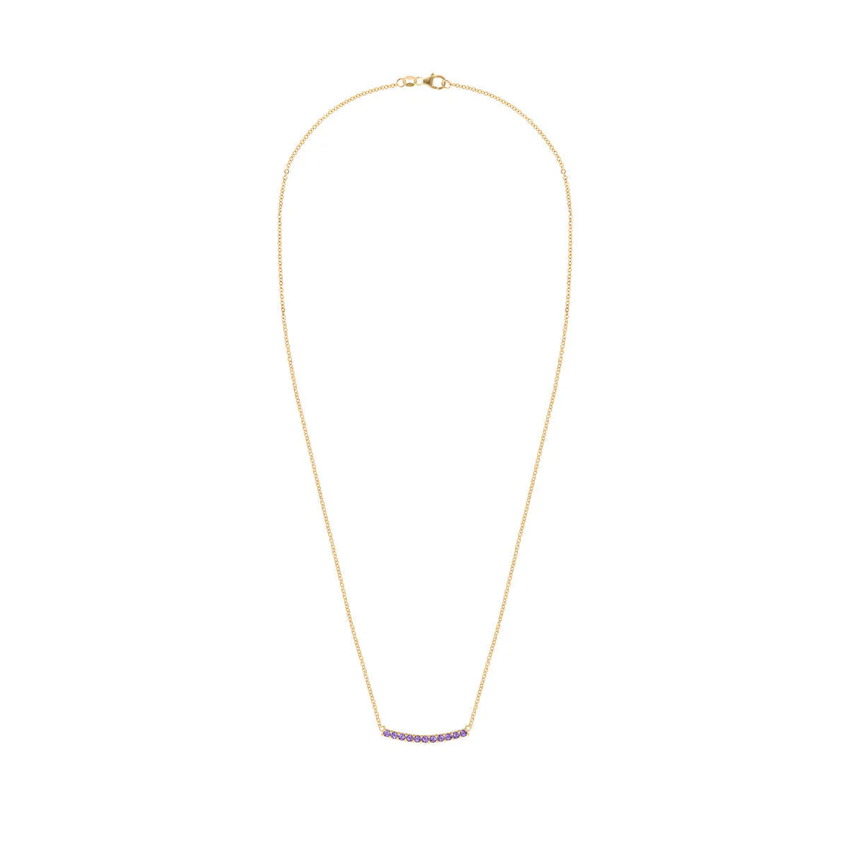 1.35TCW Round Cut Moissanite Diamond February Birthstone Necklace